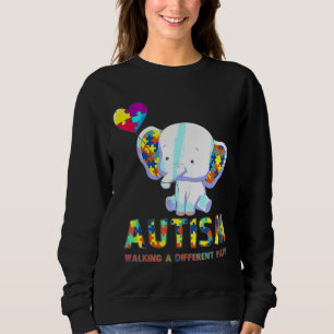 Autism Elephant Walking A Different Path For Kids Sweatshirt
