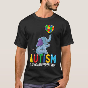 Autism Elephant Walking A Different Path For Kids T-Shirt