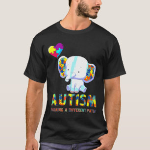 Autism Elephant Walking A Different Path For Kids T-Shirt