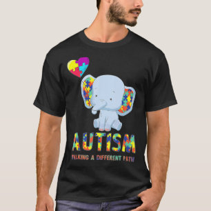 Autism Elephant Walking A Different Path T Shirt F