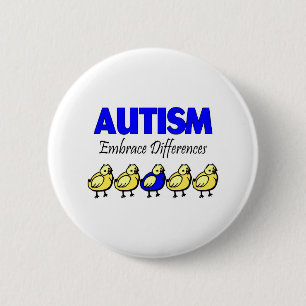 Autism Embrace Differences 6 Cm Round Badge