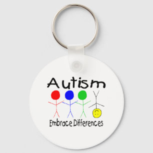 Autism Embrace Differences Key Ring