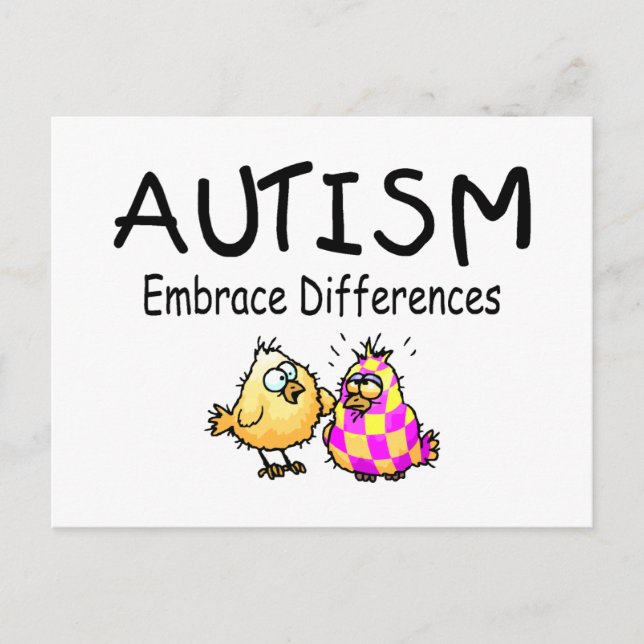 Autism Embrace Differences Postcard (Front)