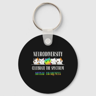 Autism Embrace Neurodiversity Celebrate Funny Spec Key Ring