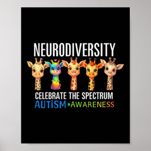 Autism Embrace Neurodiversity Celebrate The Spectr Poster