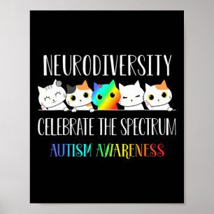 Autism Embrace Neurodiversity Celebrate The Spectr Poster