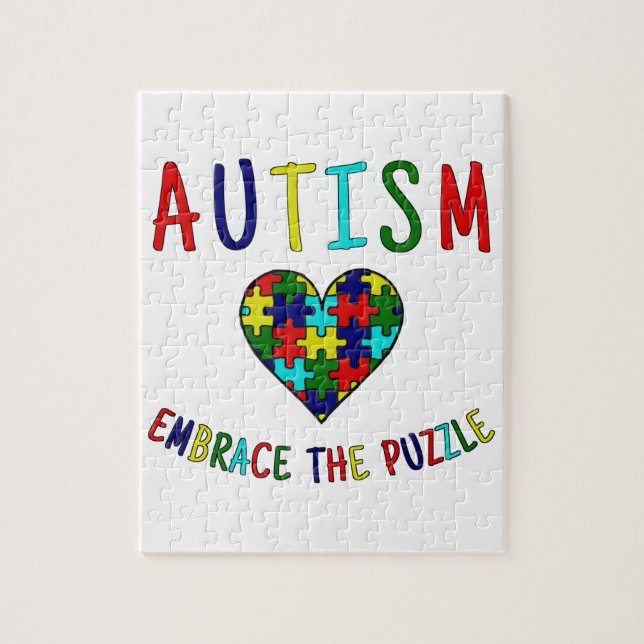 Autism Embrace The Puzzle (Vertical)