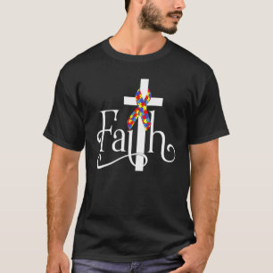 Autism Faith Cross Autism Autistic Autism Awaren T-Shirt