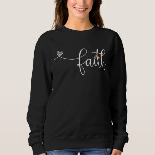 Autism Faith Cross Autism Autistic Autism Awarenes Sweatshirt