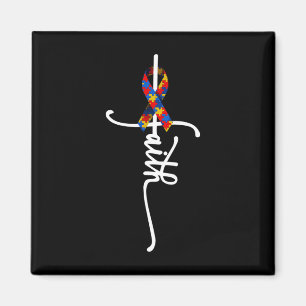 Autism Faith Cross Autism Autistic Gifts Autism Aw Magnet