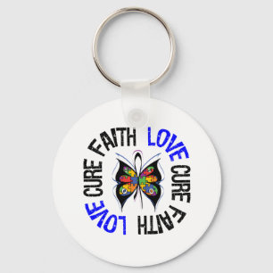 Autism Faith Love Hope Butterfly Key Ring