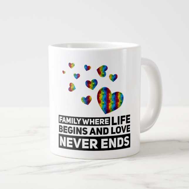 Autism Family -  Mug (Front Right)