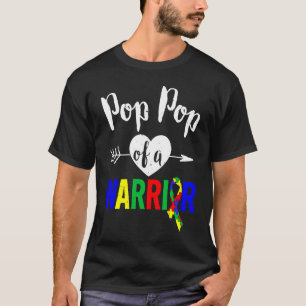 Autism Family  Pop Pop Of A Warrior  Autism Men T-Shirt