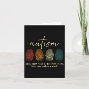 Autism Fingerprint Each Print Tells A Different St Card