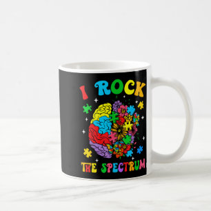 Autism Floral Brain I Rock The Spectrum Awareness Coffee Mug