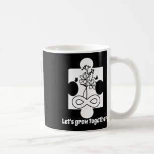 Autism Floral Puzzle Piece Special Education Teach Coffee Mug