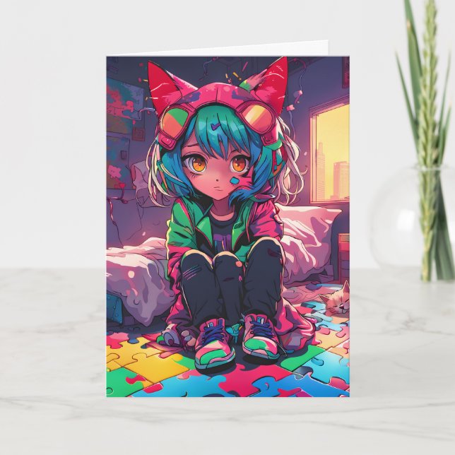 Autism Folded Greeting Card (Front)