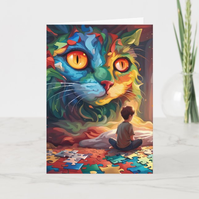Autism Folded Greeting Card (Front)
