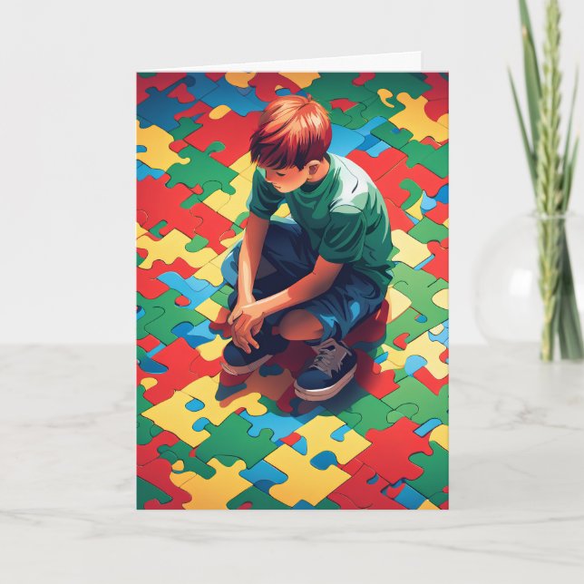 Autism Folded Greeting Card (Front)