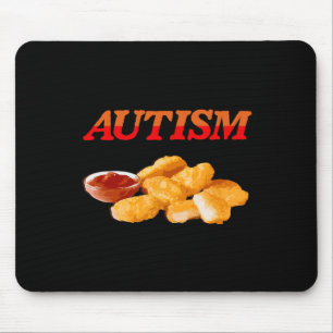 Autism Food Lover Chicken Nugget Foodie Mouse Pad