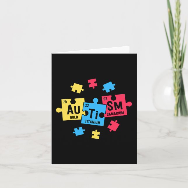 Autism  For Teachers SPED Periodic Table Elements  Card (Front)