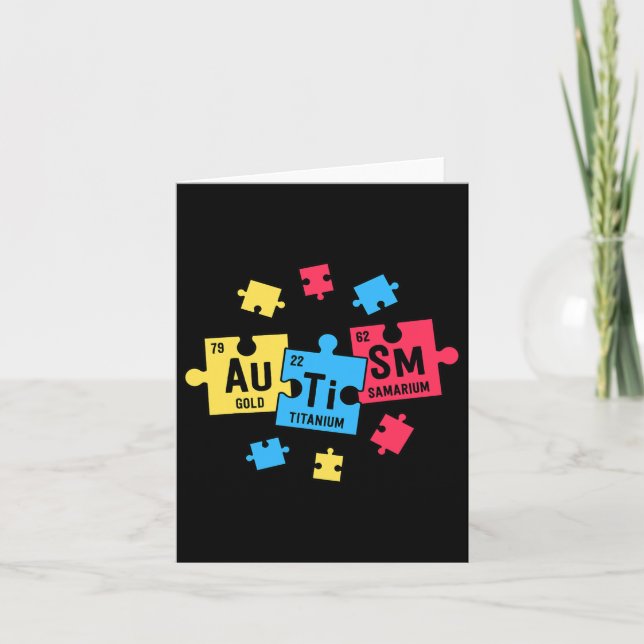 Autism For Teachers Sped Periodic Table Elements  Card (Front)