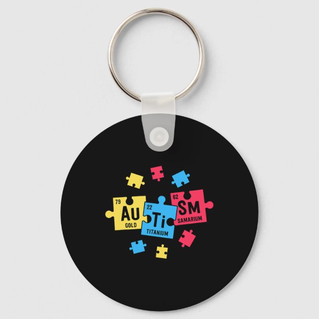 Autism  For Teachers SPED Periodic Table Elements  Key Ring (Front)