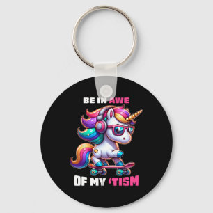 Autism Funny Be In Awe Of My tism Meme Autistic Ki Key Ring
