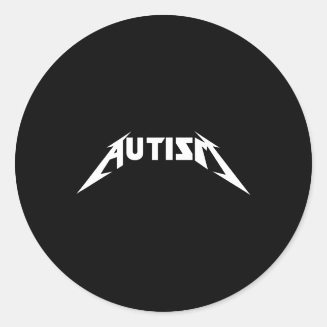 Autism Funny Meme  Classic Round Sticker (Front)
