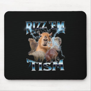 Autism Funny Rizz Em With The Tism Meme Autistic C Mouse Pad