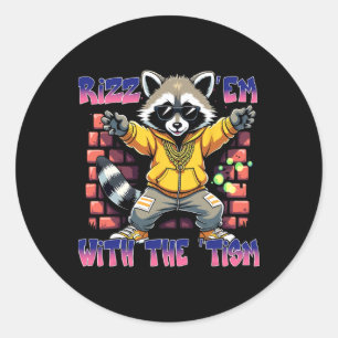 Autism Funny Rizz Em With The Tism Meme Autistic R Classic Round Sticker