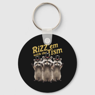 Autism Funny Rizz Em With The Tism Meme Autistic R Key Ring