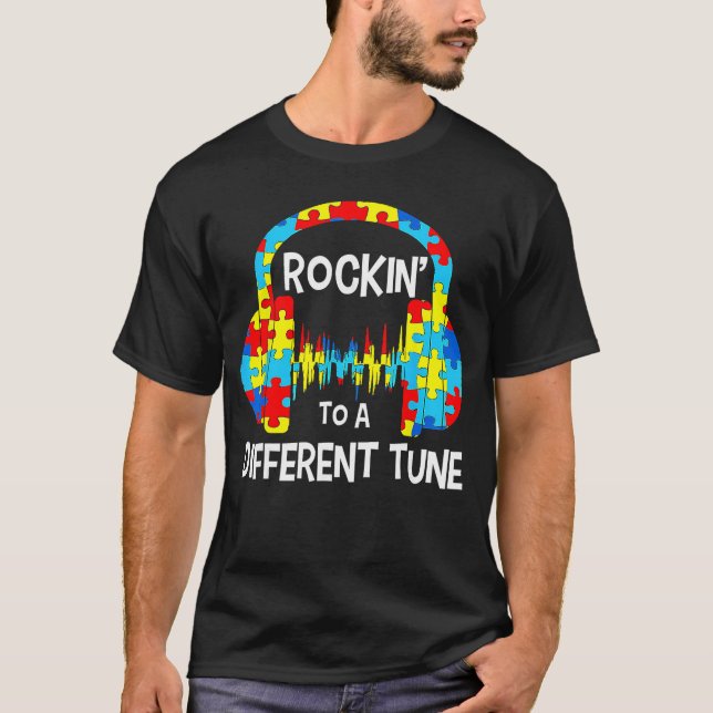 Autism Game Rocking to A Differentune for Gamer Bo T-Shirt (Front)