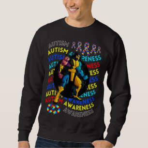 Autism Gamer Navigating Autism Autism Mom Dad Gami Sweatshirt