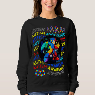 Autism Gamer Navigating Autism Autism Mom Dad Gami Sweatshirt