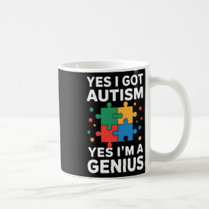 Autism Genius Puzzle Piece Neurodiversity Coffee Mug