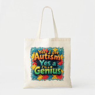 Autism Genius Tote Bag