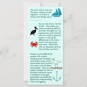 Autism Get Together Boy Flat Card