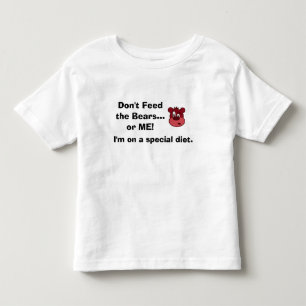 Autism GFCF Diet kids shirt Don't Feed the Bears
