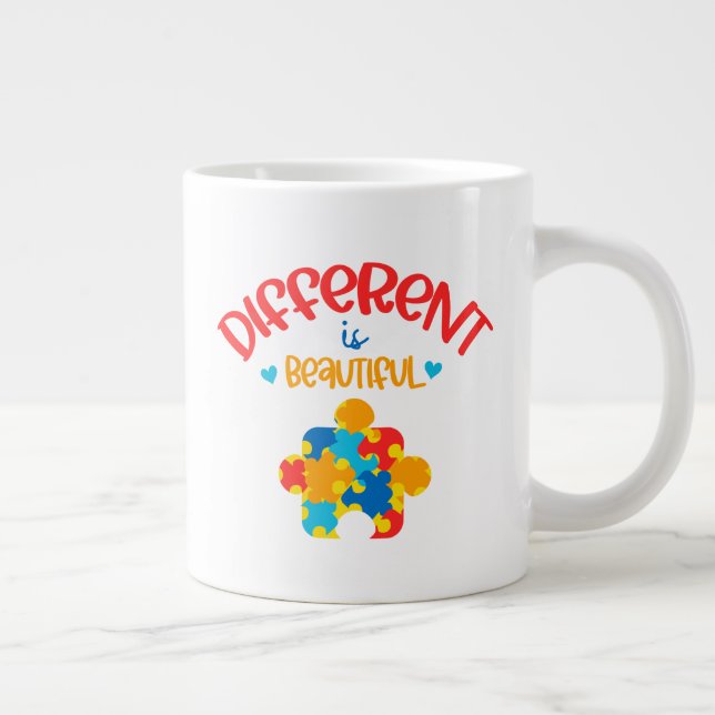 Autism -  giant coffee mug (Right)