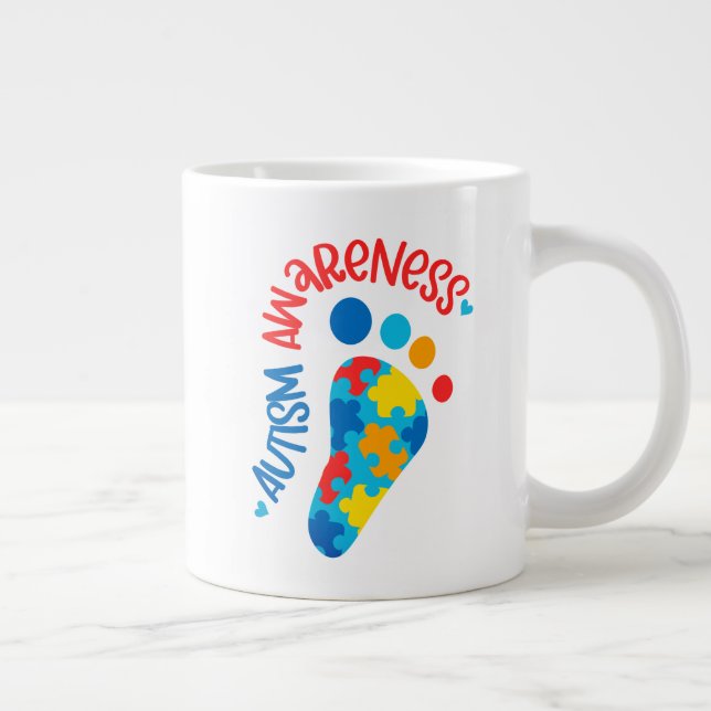 Autism -  giant coffee mug (Right)