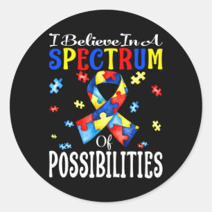 Autism Gift With Quote For Mental Health Spectrum Classic Round Sticker