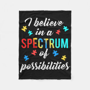 Autism Gift With Quote For Mental Health Spectrum  Fleece Blanket