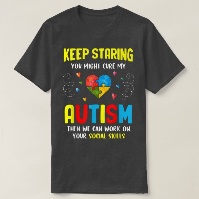 Autism Gifts For Men Women Adult Aspie ADHD Awaren T-Shirt (Design Front)