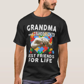 Autism-Grandma And Granddaughter Best Friends For T-Shirt