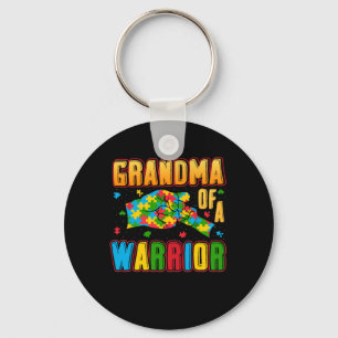 Autism Grandma - Grandma Of A Warrior Key Ring