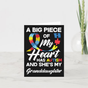 Autism Grandma Grandpa Autistic Granddaughter Auti Card