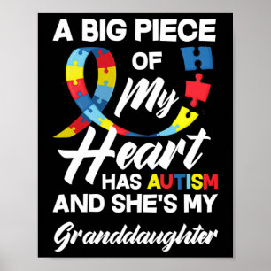 Autism Grandma Grandpa Autistic Granddaughter Auti Poster