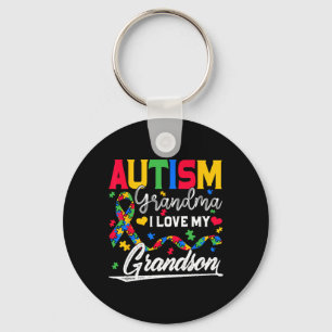Autism Grandma I Love My Grandson Autism Awareness Key Ring