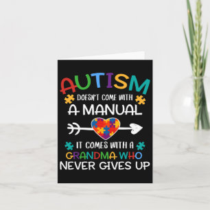 Autism Grandma Love Autistic Kids Autism Awareness Card